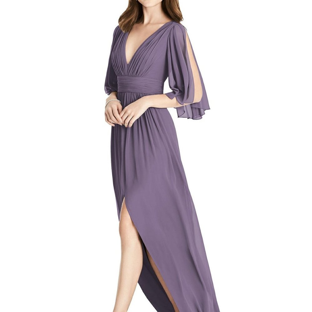 After Six Lavender Bridesmaid Flutter Dress Gown
